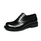 Men's Cap Toe Leather Oxford Dress Shoes | Black & Brownyes