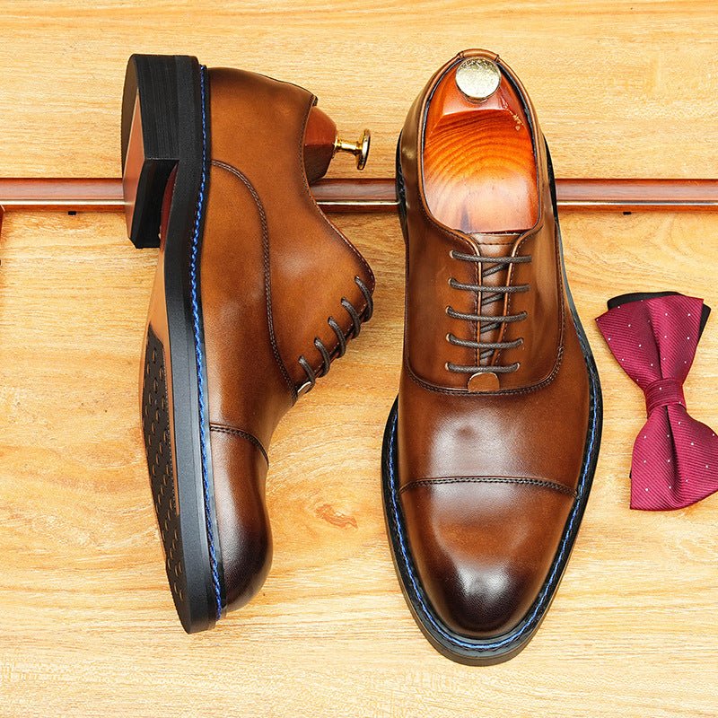 Men's Cap Toe Oxford Dress Shoes | Italian Business Formal Footwearyes