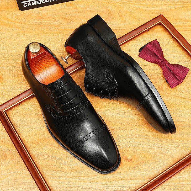 Men's Cap Toe Oxford Dress Shoes | Luxury Groom Formalwearyes