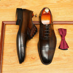 Men's Cap Toe Oxford Dress Shoes | Luxury Groom Formalwearyes