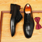 Men's Cap Toe Oxford Dress Shoes | Luxury Groom Formalwearyes