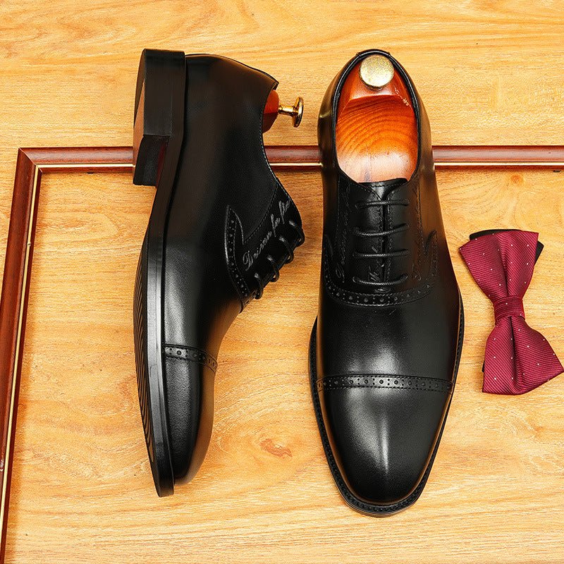 Men's Cap Toe Oxford Dress Shoes | Luxury Groom Formalwearyes