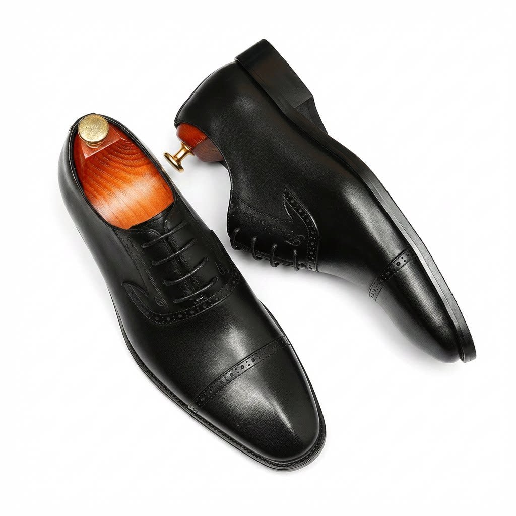 Men's Cap Toe Oxford Dress Shoes | Luxury Groom Formalwearyes