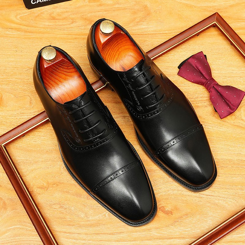 Men's Cap Toe Oxford Dress Shoes | Luxury Groom Formalwearyes