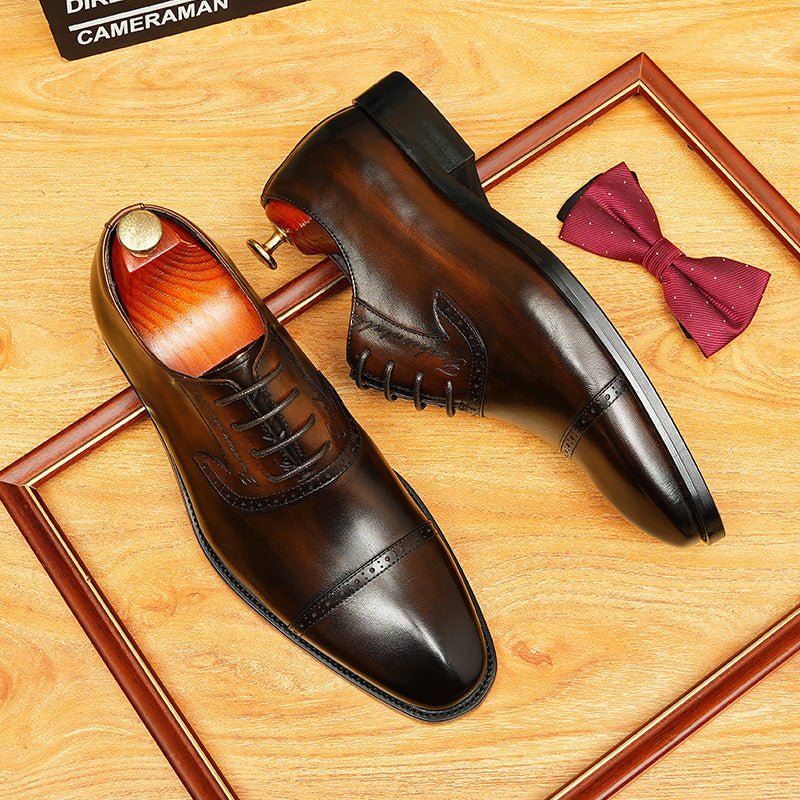 Men's Cap Toe Oxford Dress Shoes | Luxury Groom Formalwearyes