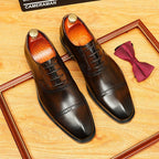 Men's Cap Toe Oxford Dress Shoes | Luxury Groom Formalwearyes
