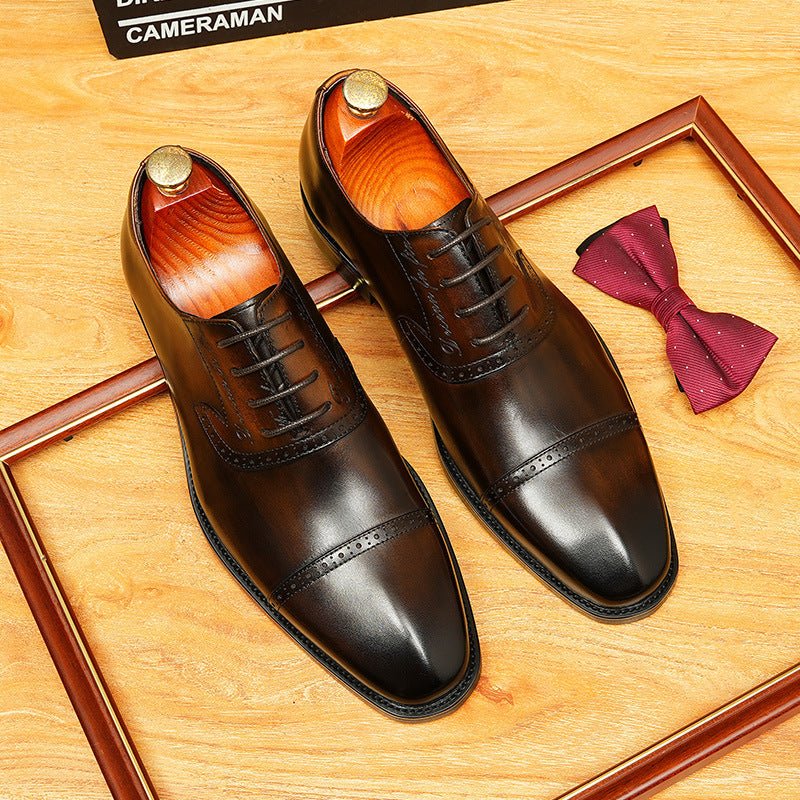 Men's Cap Toe Oxford Dress Shoes | Luxury Groom Formalwearyes