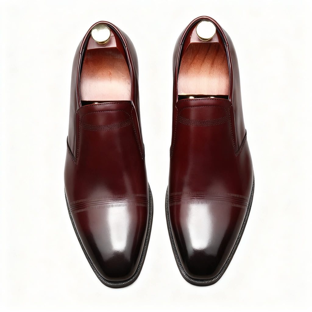 Men's Cap - toe Textured Dress Shoes: Stylish Pointed Toe Wedding Loafersyes