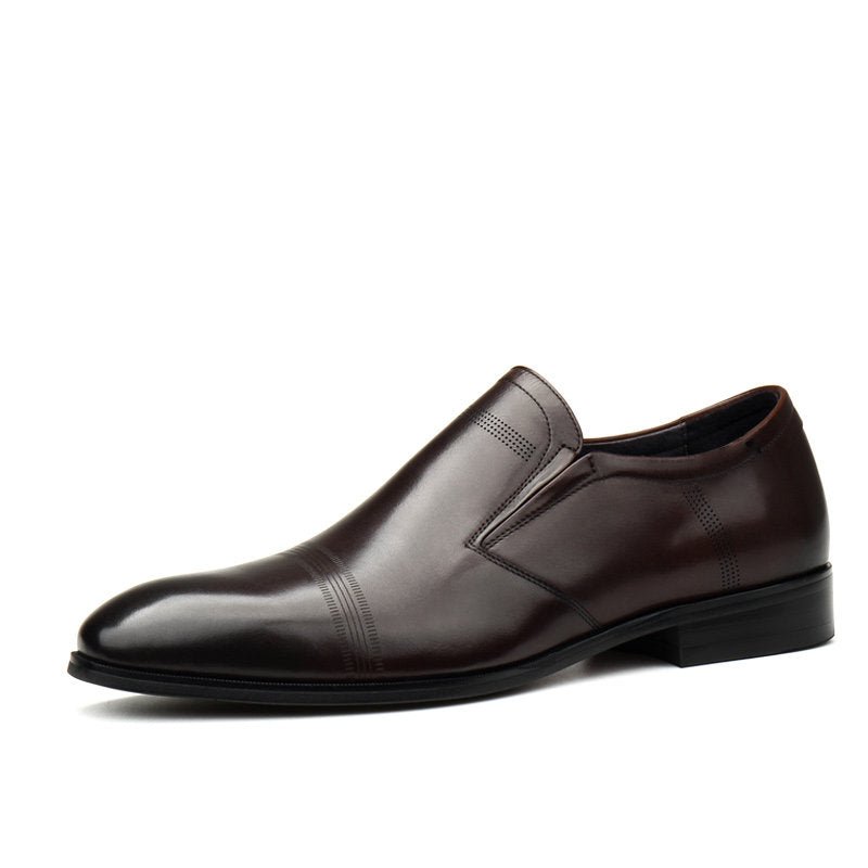 Men's Cap - toe Textured Dress Shoes: Stylish Pointed Toe Wedding Loafersyes