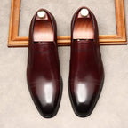 Men's Cap - toe Textured Dress Shoes: Stylish Pointed Toe Wedding Loafersyes