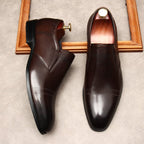 Men's Cap - toe Textured Dress Shoes: Stylish Pointed Toe Wedding Loafersyes