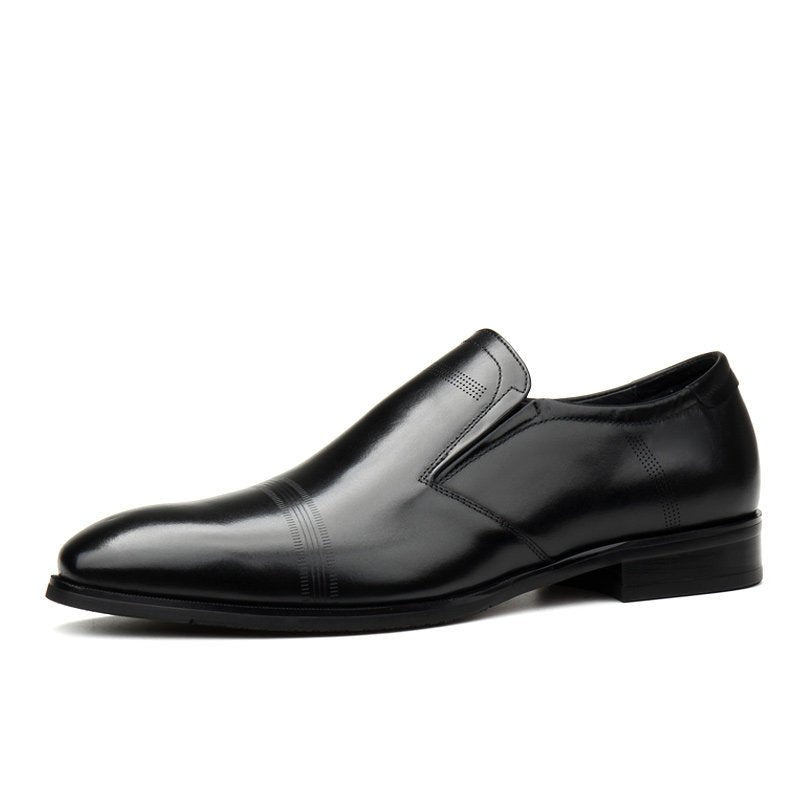 Men's Cap - toe Textured Dress Shoes: Stylish Pointed Toe Wedding Loafersyes