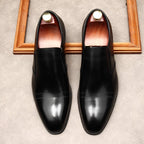 Men's Cap - toe Textured Dress Shoes: Stylish Pointed Toe Wedding Loafersyes