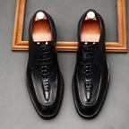 Men's Chunky Croc Derby Shoes: Stylish Wedding Formal Dress Shoesyes