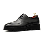 Men's Chunky Croc Derby Shoes: Stylish Wedding Formal Dress Shoesyes