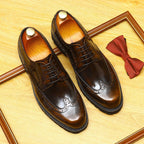 Men's Chunky Derby Shoes: Platform Patent Leather Dress Shoes