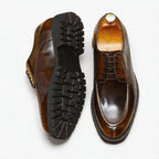 Men's Chunky Derby Shoes: Platform Patent Leather Dress Shoes