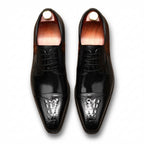Men's Croc Cap - Toe Derby: Stylish Wedding Business Dress Shoesyes