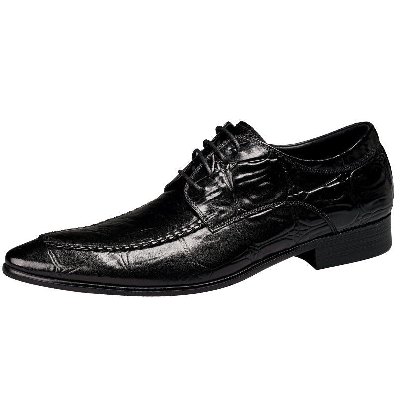 Men's Croc Derby Dress Shoes: Fashion Contrast Sole Formal