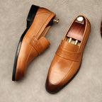 Men's Croc Detail Dress Shoes: Stylish Pointed Toe Wedding Loafersyes