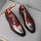 Men's Croc - Embossed Derby Shoes: Stylish Formal Business Dress Shoesyes