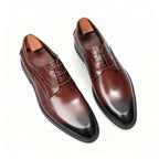 Men's Croc - Embossed Derby Shoes: Stylish Formal Business Dress Shoesyes