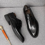 Men's Croc - Embossed Derby Shoes: Stylish Formal Business Dress Shoesyes
