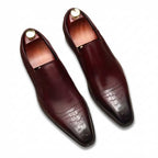 Men's Croc Pattern Dress Shoes: Stylish Pointed Toe Wedding Loafersyes