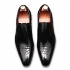 Men's Croc Pattern Dress Shoes: Stylish Pointed Toe Wedding Loafersyes