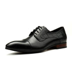 Men's Croc - Side Cap Toe Derby: Stylish Groomsmen Wedding Dress Shoesyes