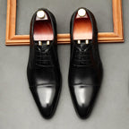 Men's Croc - Side Cap Toe Derby: Stylish Groomsmen Wedding Dress Shoesyes
