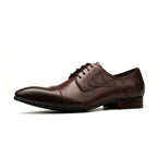 Men's Croc - Side Cap Toe Derby: Stylish Groomsmen Wedding Dress Shoesyes