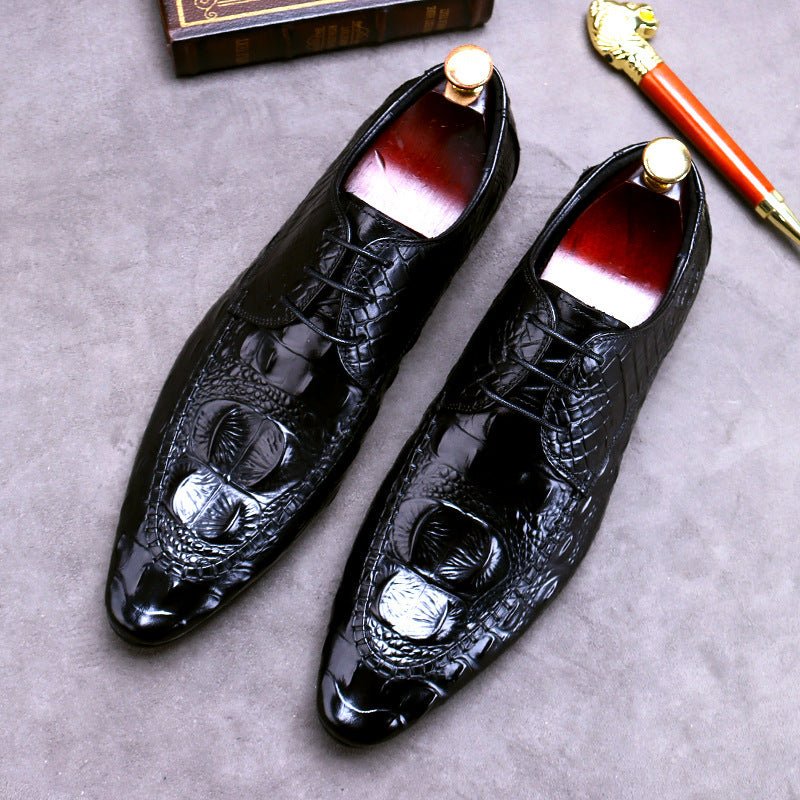 Men's Crocodile Embossed Oxford | Exotic Luxury Dress Shoesyes
