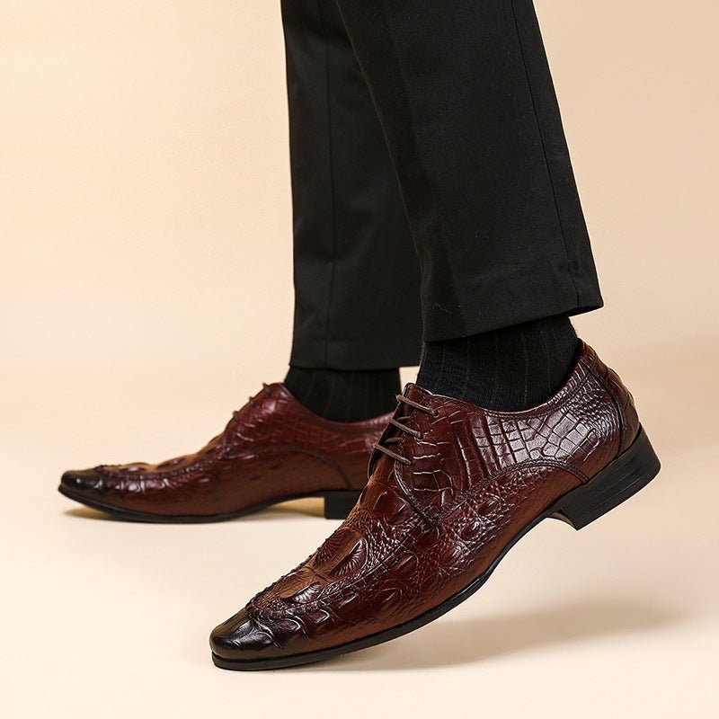 Men's Crocodile Embossed Oxford | Exotic Luxury Dress Shoesyes