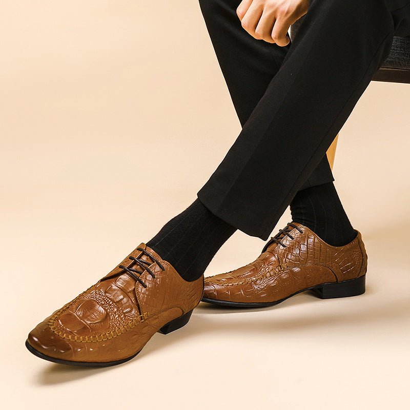 Men's Crocodile Embossed Oxford | Exotic Luxury Dress Shoesyes