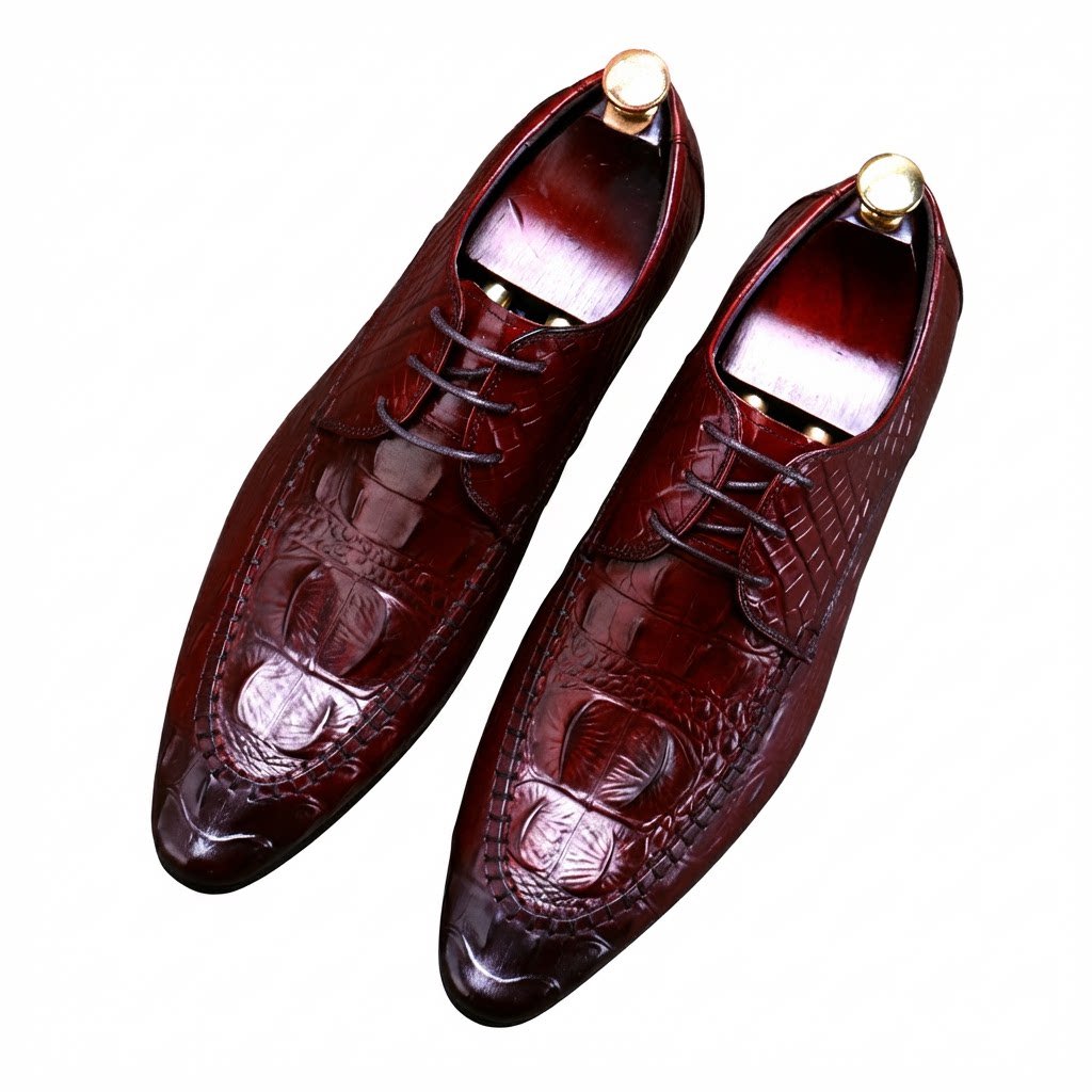 Men's Crocodile Embossed Oxford | Exotic Luxury Dress Shoesyes