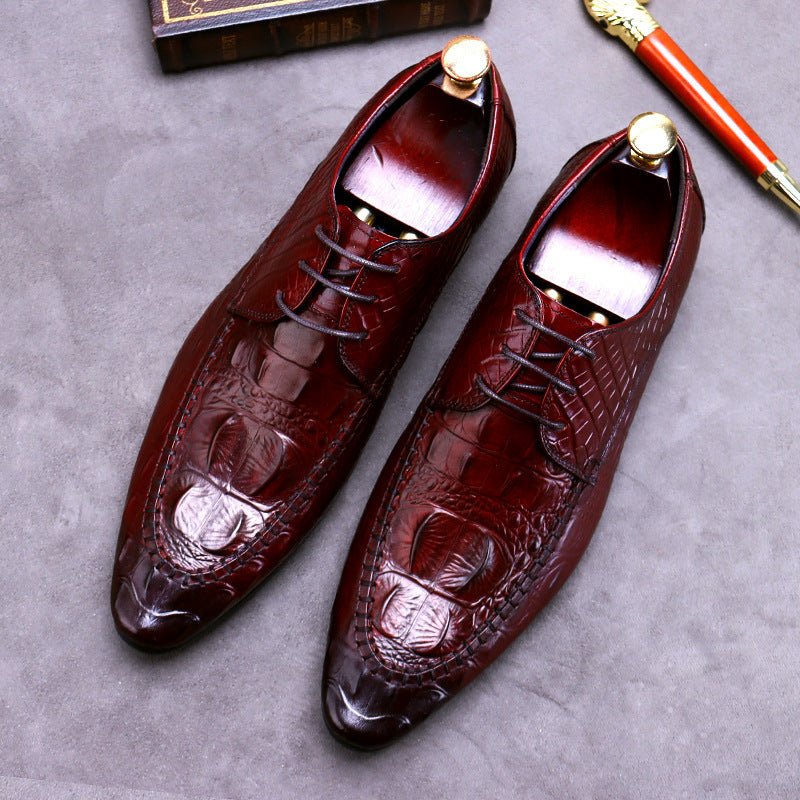 Men's Crocodile Embossed Oxford | Exotic Luxury Dress Shoesyes