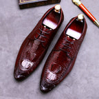 Men's Crocodile Embossed Oxford | Exotic Luxury Dress Shoesyes