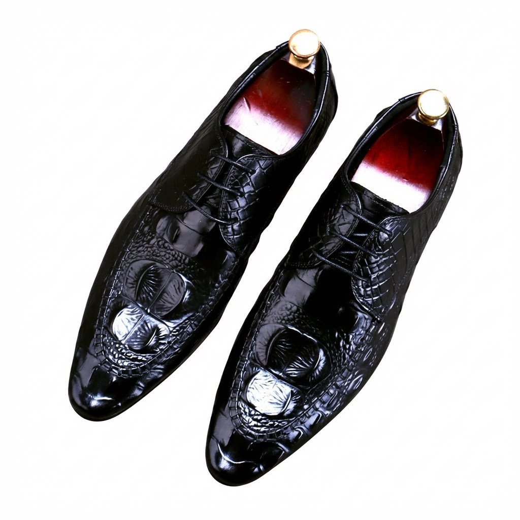 Men's Crocodile Embossed Oxford | Exotic Luxury Dress Shoesyes