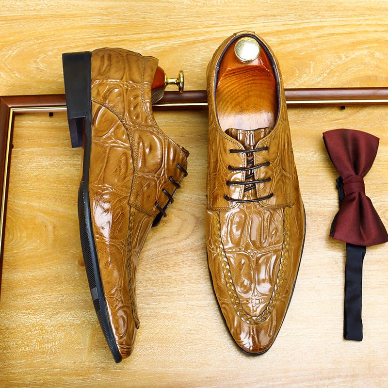 Men's Crocodile Pointed Oxford | Exotic Designer Dress Shoesyes