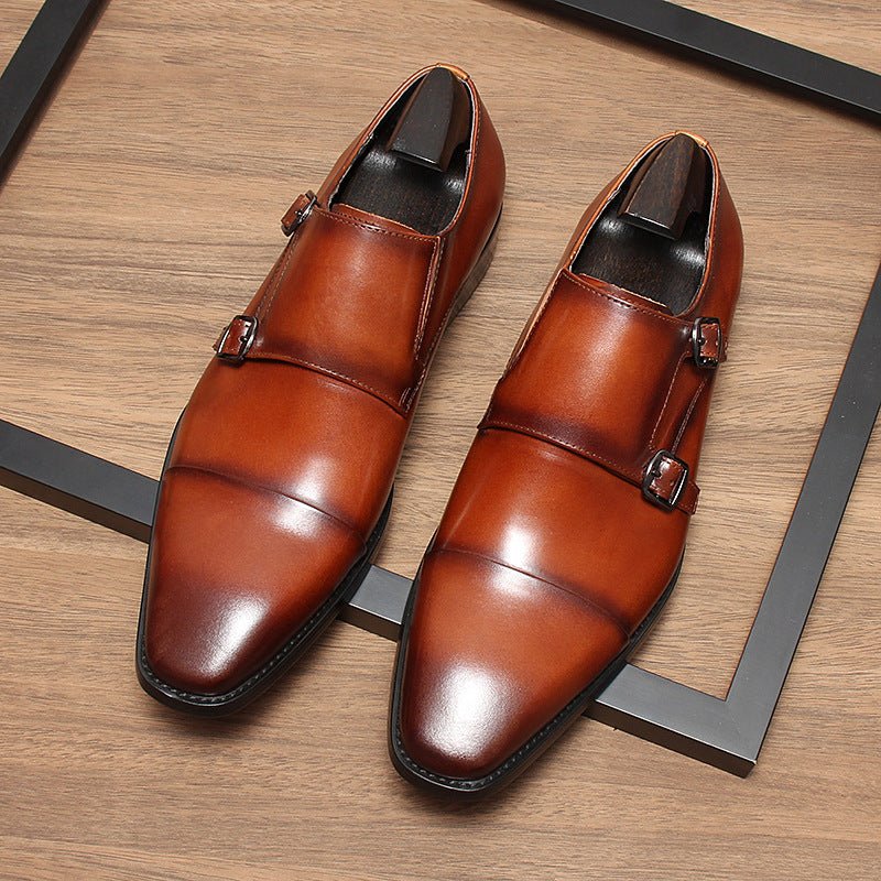 Men's Double Monk Strap Shoes: Fashion Gala Wedding Dress Shoesyes