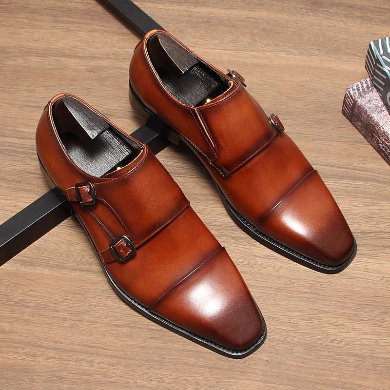 Men's Double Monk Strap Shoes: Fashion Gala Wedding Dress Shoesyes