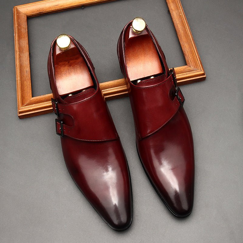 Men's Dual Buckle Monk Shoes: In - Vogue Engagement Dress Shoesyes