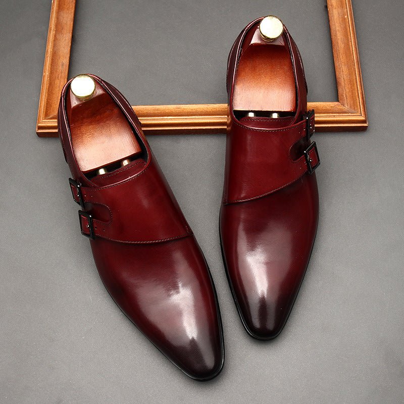 Men's Dual Buckle Monk Shoes: In - Vogue Engagement Dress Shoesyes