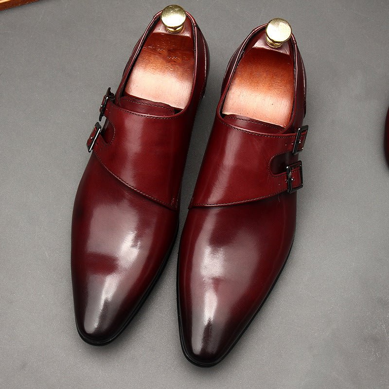 Men's Dual Buckle Monk Shoes: In - Vogue Engagement Dress Shoesyes