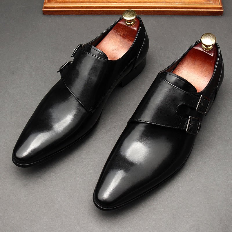 Men's Dual Buckle Monk Shoes: In - Vogue Engagement Dress Shoesyes