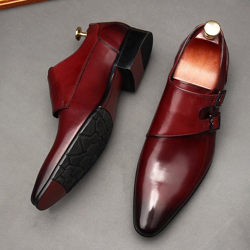 Men's Dual Buckle Monk Shoes: In - Vogue Engagement Dress Shoesyes