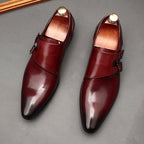 Men's Dual Buckle Monk Shoes: In - Vogue Engagement Dress Shoesyes