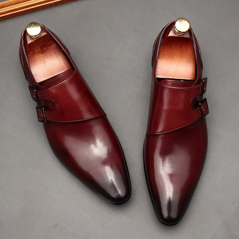 Men's Dual Buckle Monk Shoes: In - Vogue Engagement Dress Shoesyes