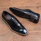 Men's Embossed Sleek Oxfords: Fashion Nuptial Ceremony Dress Shoesyes